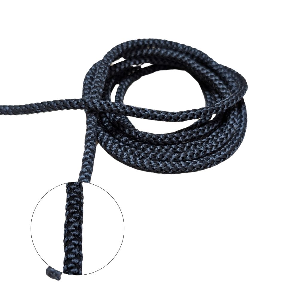 Cordón 5mm poliéster negro